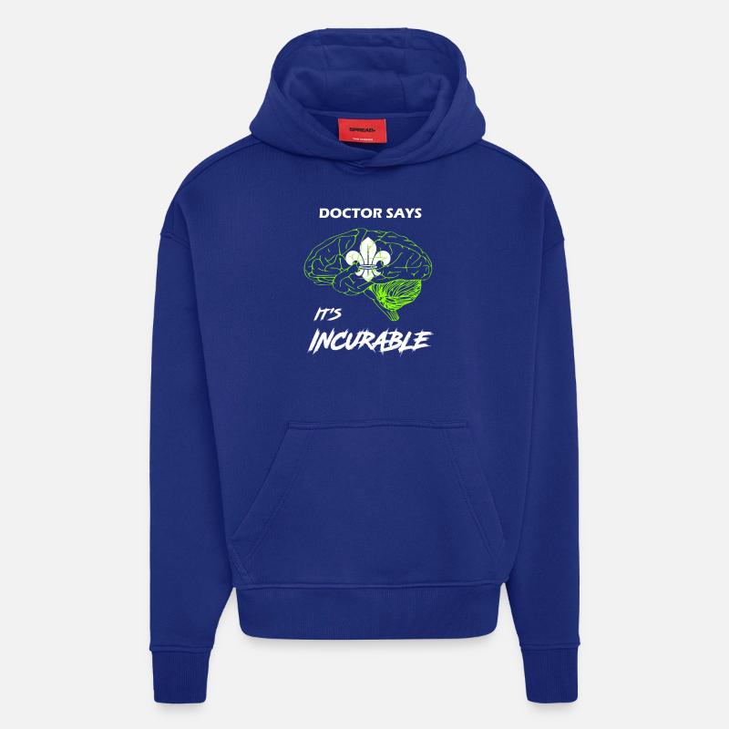 scout scout - Sweat à capuche bio épais oversize fabriqué en UE - Iconic Blue