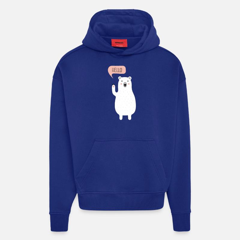Eisbaer Hello - Hoodie- made by SPREAD  - Iconic Blue
