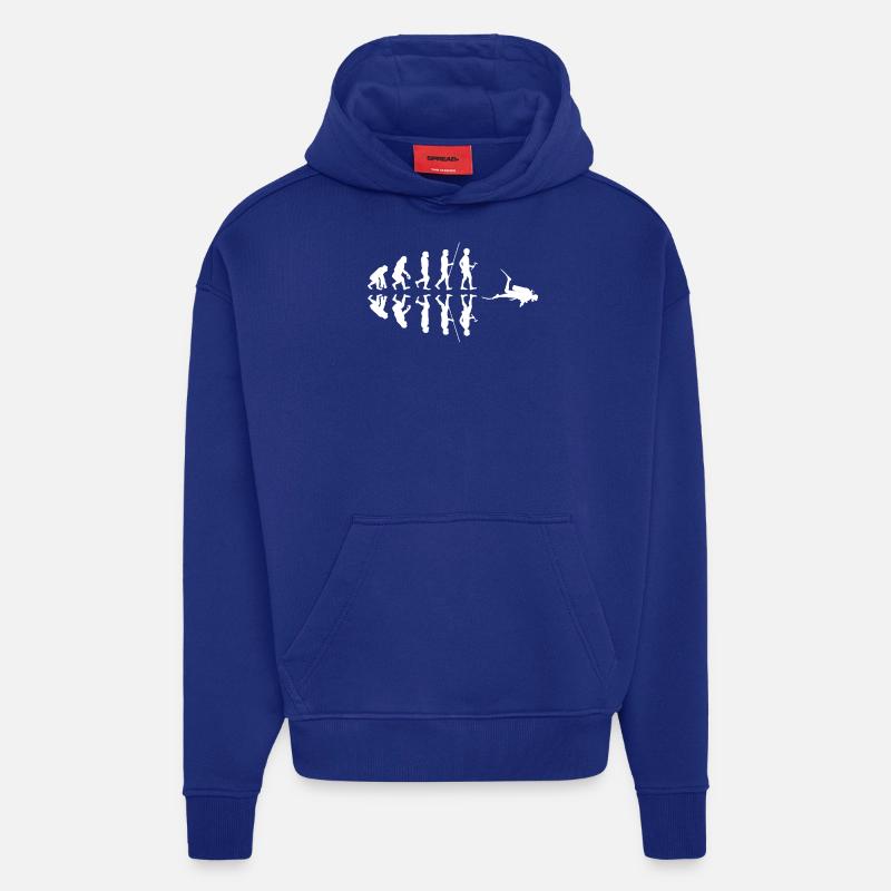 Diving - Diver - Scuba Diving - Evolution - Hoodie- made by SPREAD  - Iconic Blue
