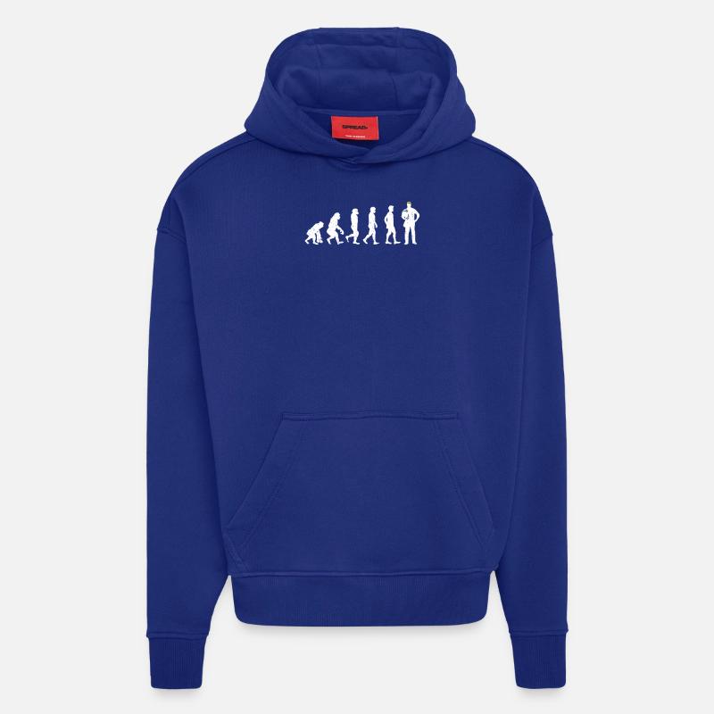 Elektriker Evolution Geschenk - Hoodie- made by SPREAD - Iconic Blue