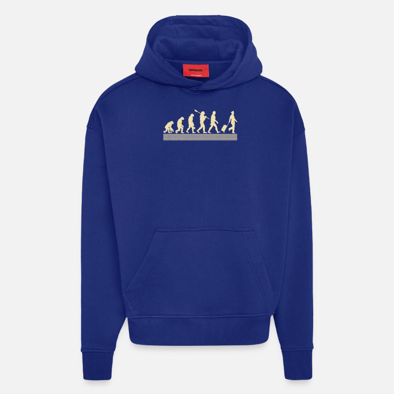 Évolution pilote - Sweat à capuche bio épais oversize fabriqué en UE - Iconic Blue