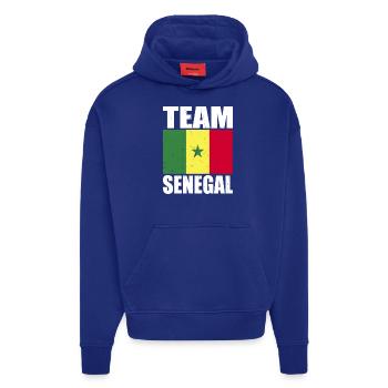 Équipe du Sénégal de football - Sweat à capuche bio épais oversize fabriqué en UE - Iconic Blue - Devant