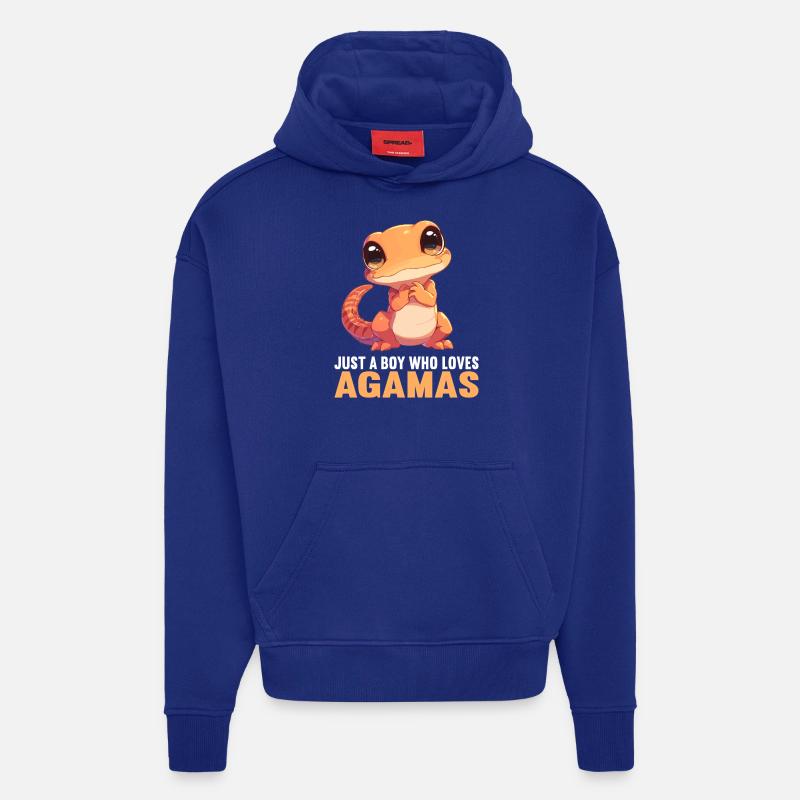 Agamen Agame - Sweat à capuche bio épais oversize fabriqué en UE - Iconic Blue