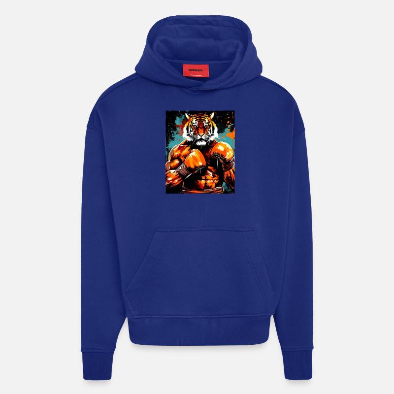 Tiger Boxer Boxen - Hoodie- made by SPREAD - Iconic Blue