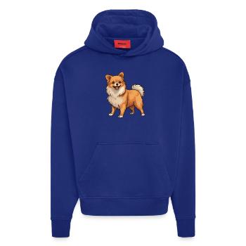 Pomeranian Hund - Hoodie- made by SPREAD  - Iconic Blue - Vorne