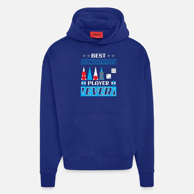 Backgammon Spiel - Hoodie- made by SPREAD  - Iconic Blue