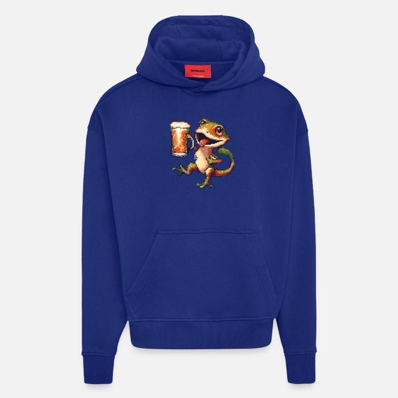 Echse Pixel Bier - Hoodie- made by SPREAD  - Iconic Blue