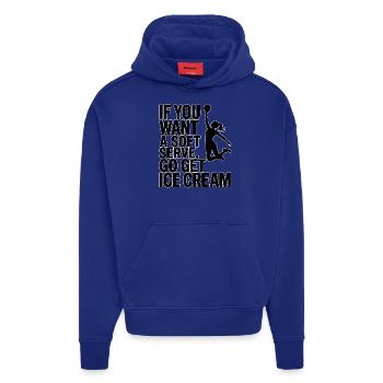 Soft-Serve? Dann ab zum Eis – Volleyball - Hoodie- made by SPREAD  - Iconic Blue - Vorne