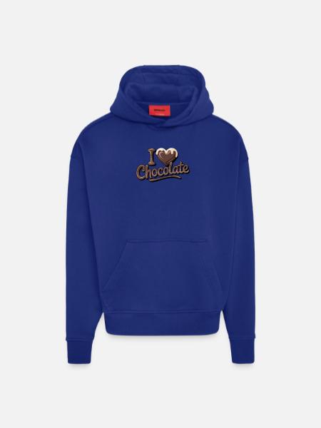 Chocolate Passion I Love Chocolate - Hoodie- made by SPREAD  - Iconic Blue
