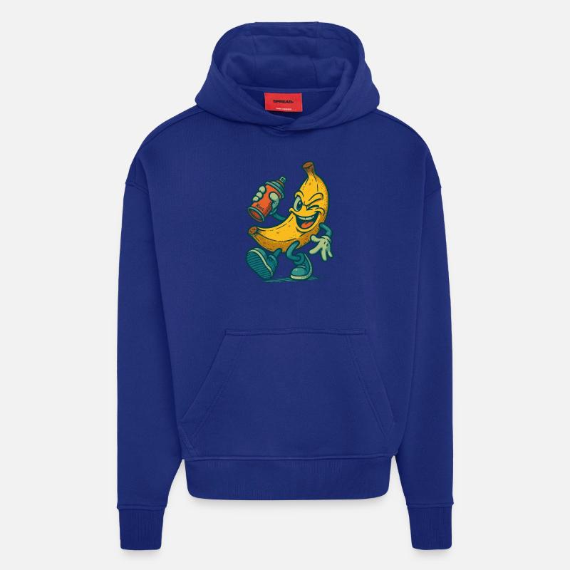 Freche Banane mit Spraydose - Hoodie- made by SPREAD  - Iconic Blue
