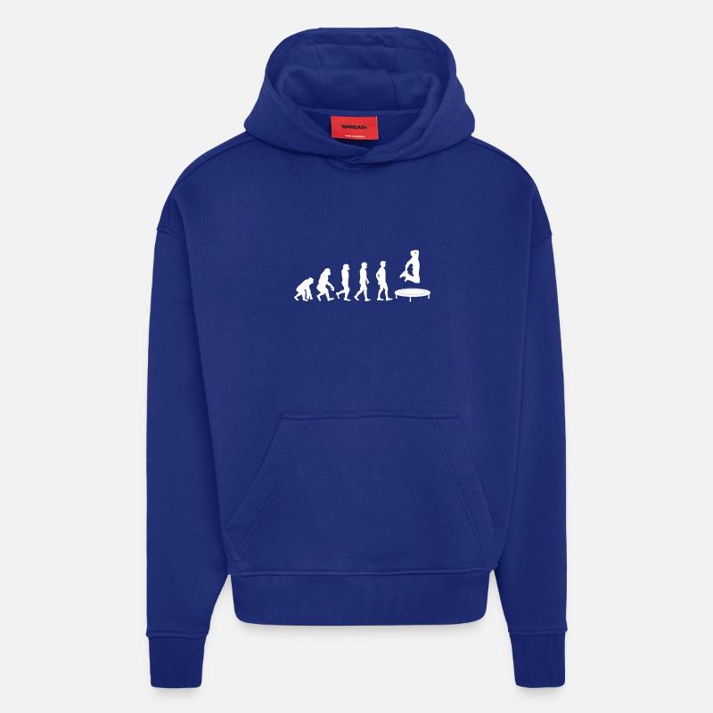 Trampoline Evolution - Hoodie- made by SPREAD  - Iconic Blue