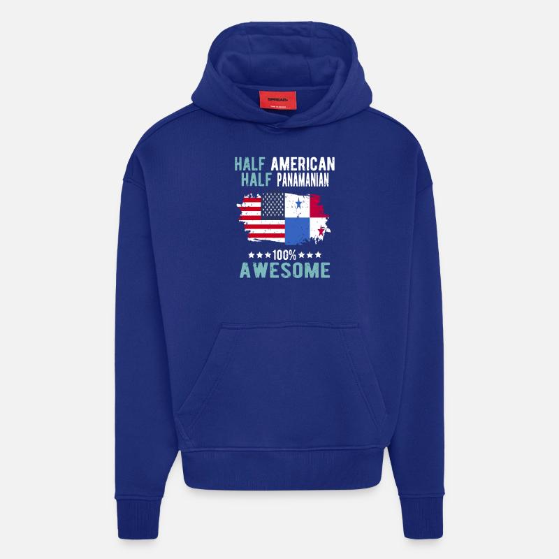 Halb Amerikaner Halb Panamese - Hoodie- made by SPREAD - Iconic Blue