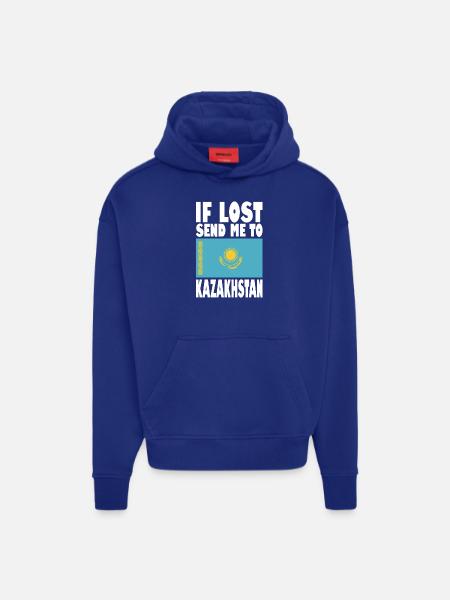 Kazakhstan Flag Saying - Hoodie- made by SPREAD - Iconic Blue