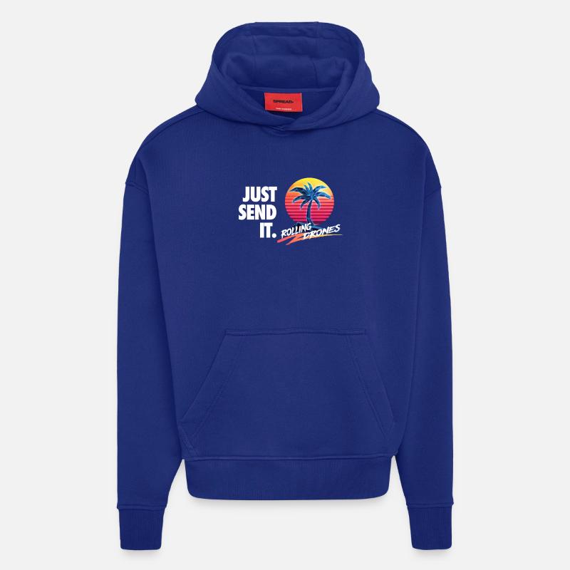 Senden Sie es einfach @ RollingDrones - Hoodie- made by SPREAD  - Iconic Blue
