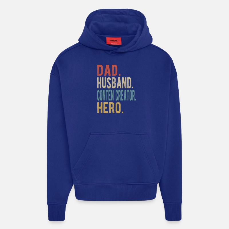 Conten Schöpfer, Vater, Ehemann, Held - Hoodie- made by SPREAD - Iconic Blue