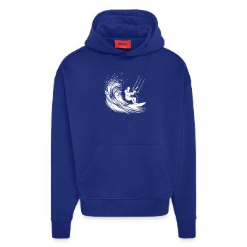 Sturm Wellen Reiter - Kite Surfing Splash Sport - Hoodie- made by SPREAD  - Iconic Blue - Vorne