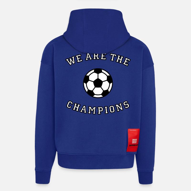 Nous sommes les champions (2C) - Sweat à capuche bio épais oversize fabriqué en UE - Iconic Blue