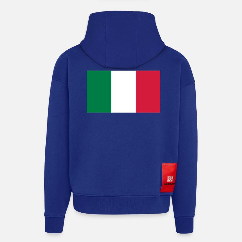 Drapeau national du Mexique - Sweat à capuche bio épais oversize fabriqué en UE - Iconic Blue