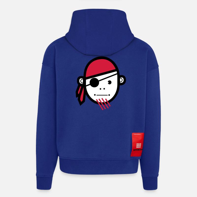Pirate - Sweat à capuche bio épais oversize fabriqué en UE - Iconic Blue