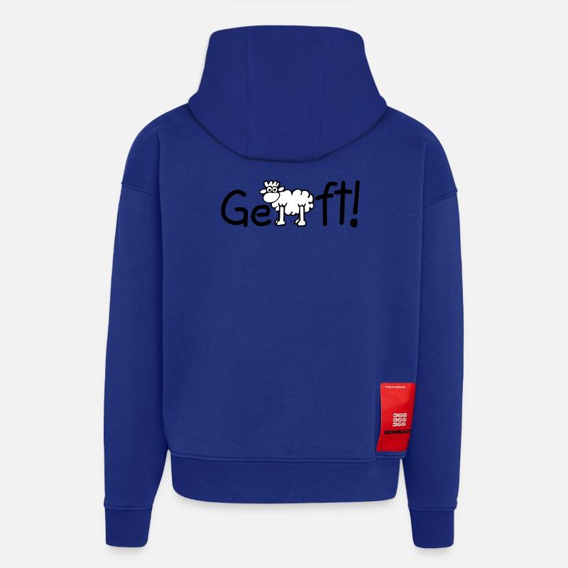 Fait! - Sweat à capuche bio épais oversize fabriqué en UE - Iconic Blue