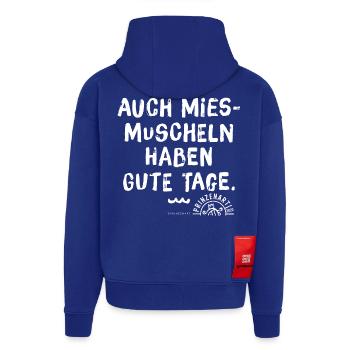 Miesmuschel und gute Tage (02) - Hoodie- made by SPREAD  - Iconic Blue - Hinten