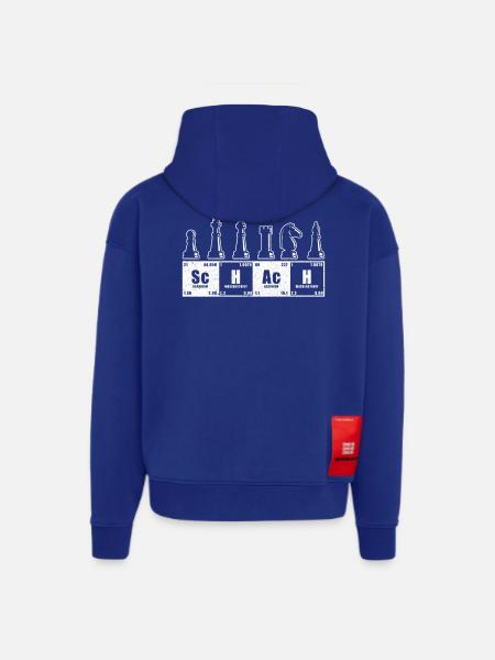 Échecs - Sweat à capuche bio épais oversize fabriqué en UE - Iconic Blue