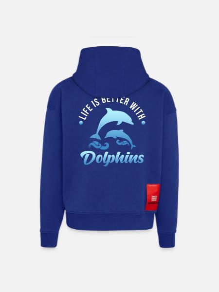 Delfin - Sweat à capuche bio épais oversize fabriqué en UE - Iconic Blue