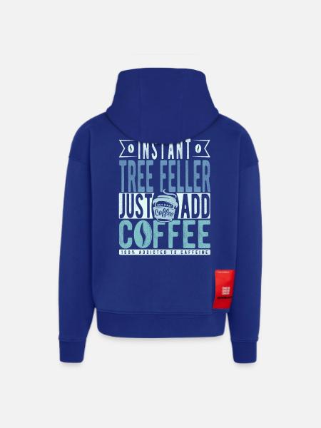 Baum Faller coffee saying - Hoodie- made by SPREAD - Iconic Blue