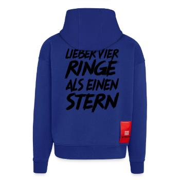 Auto Spruch Lustig Wagen Ringe Stern - Hoodie- made by SPREAD  - Iconic Blue - Hinten