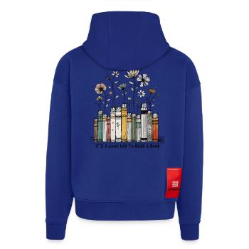 Bücherwurm Lustiger Buch Spruch Florales - Hoodie- made by SPREAD  - Iconic Blue - Hinten