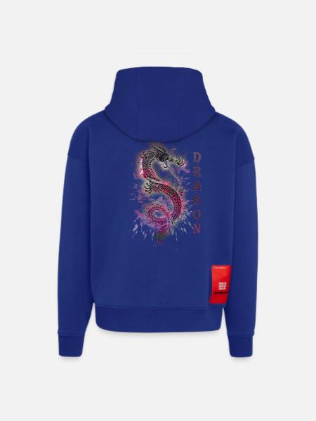 DRAGON DRACHE - Hoodie- made by SPREAD - Iconic Blue