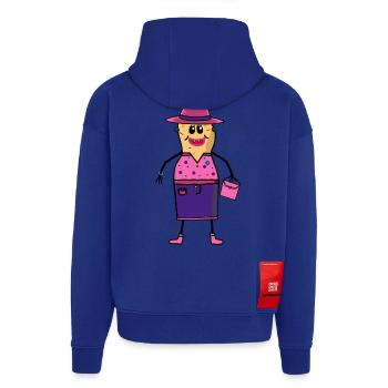 Erdnuss Frau Fräullein weiblich Traumfrau Nuss - Hoodie- made by SPREAD  - Iconic Blue - Hinten
