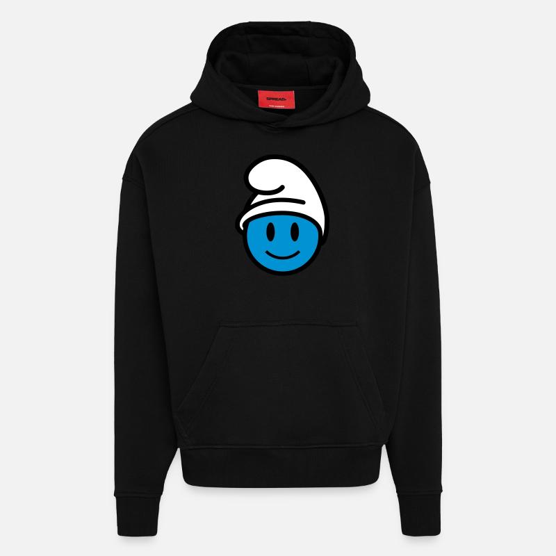 Smiley Strumpf Icon 3c - Hoodie- made by SPREAD  - SOLID BLACK