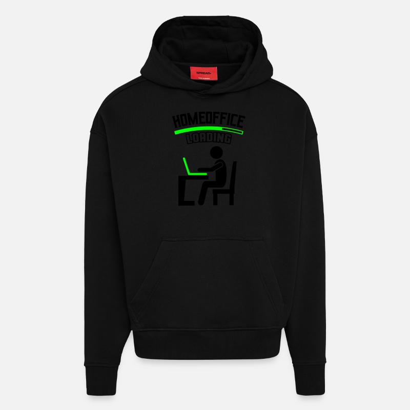 Arbeit Büro Homeoffice Loading - Hoodie- made by SPREAD - SOLID BLACK