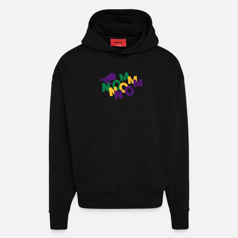 Wal Nom Nom - Hoodie- made by SPREAD  - SOLID BLACK
