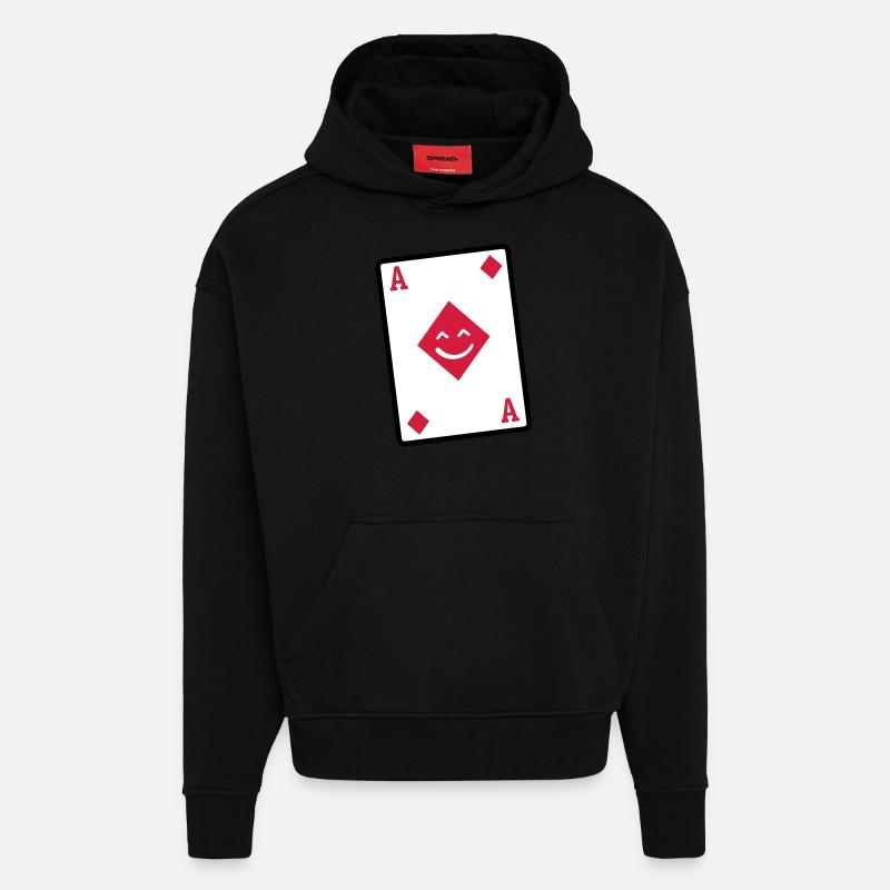 as karo - Sweat à capuche bio épais oversize fabriqué en UE - SOLID BLACK