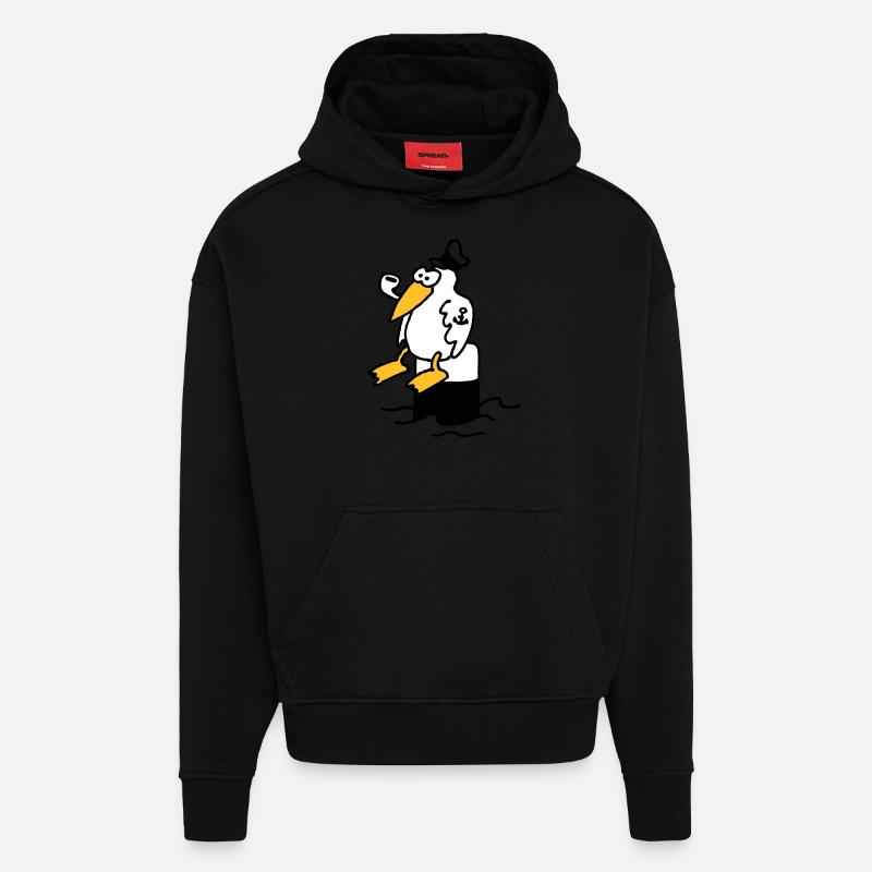 moewe_am_hafen_3c - Sweat à capuche bio épais oversize fabriqué en UE - SOLID BLACK