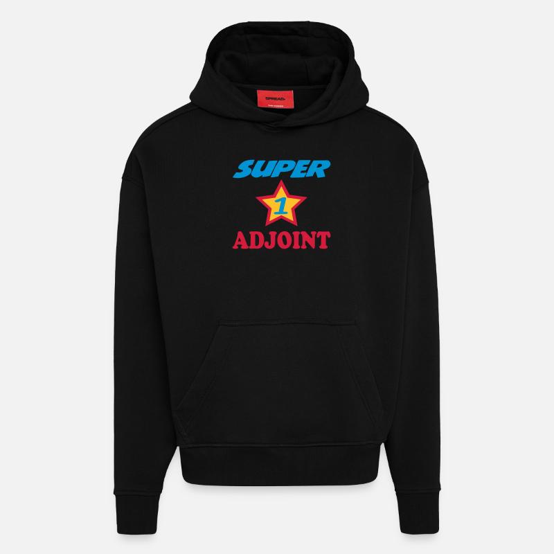 SUPER ADJOINT - Sweat à capuche bio épais oversize fabriqué en UE - SOLID BLACK