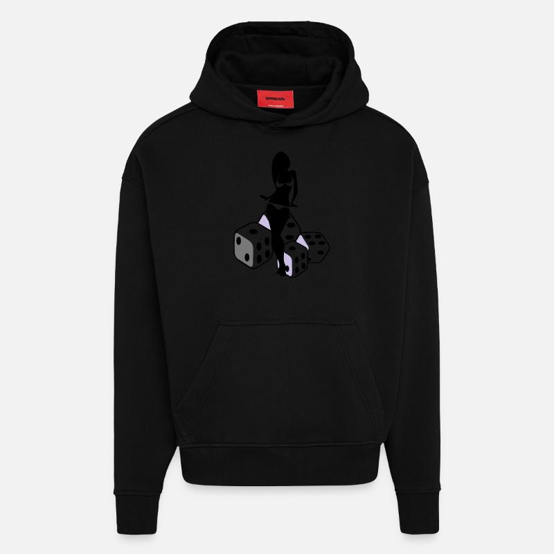 spielwürfel - Hoodie- made by SPREAD  - SOLID BLACK
