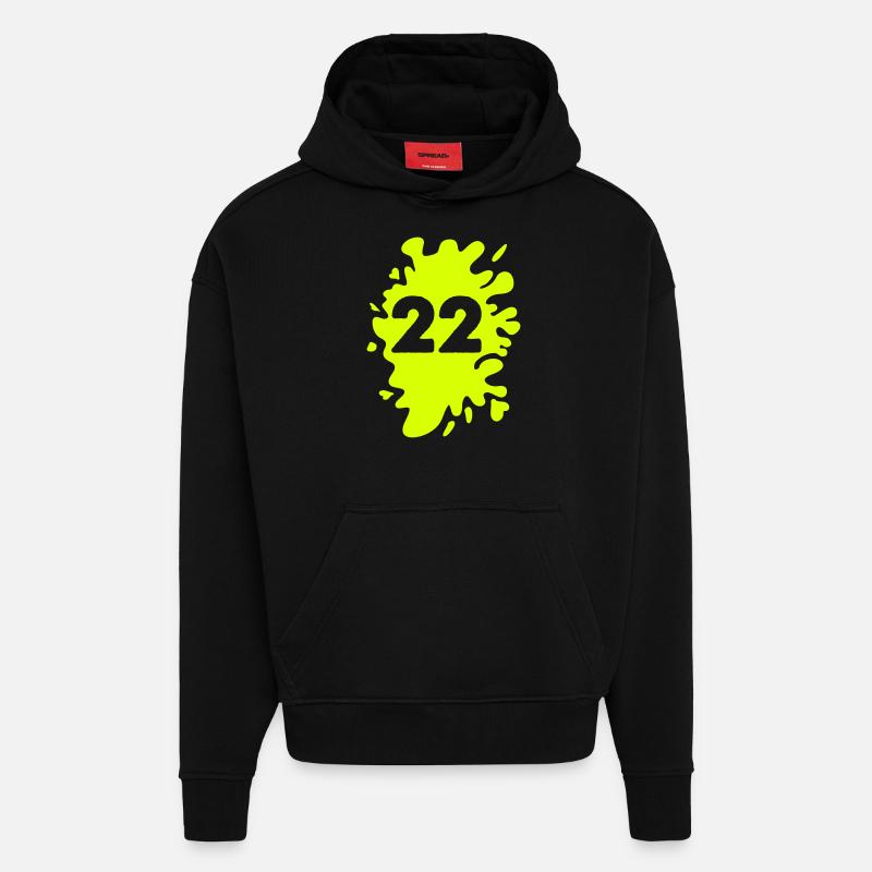 klecks 22 - Hoodie- made by SPREAD  - SOLID BLACK
