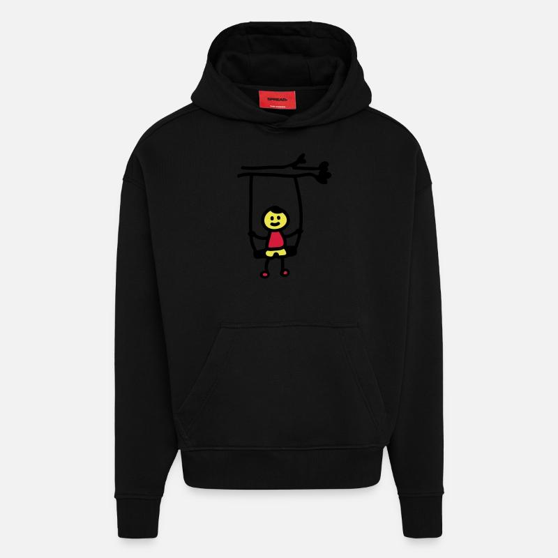 Kind Schaukel 3 - Hoodie- made by SPREAD  - SOLID BLACK