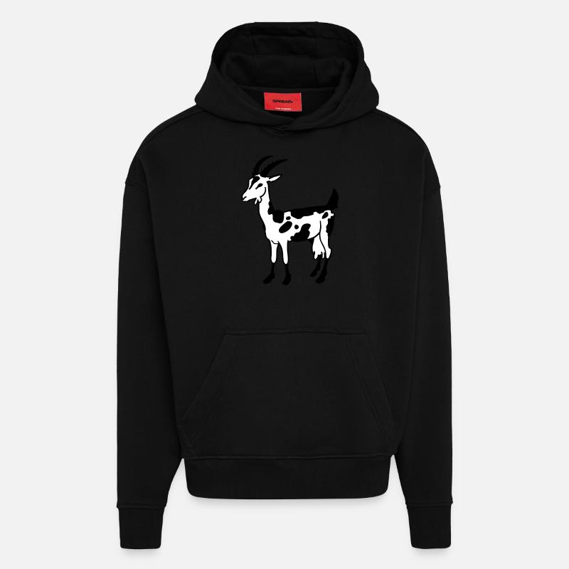 Goat - Hoodie- made by SPREAD  - SOLID BLACK