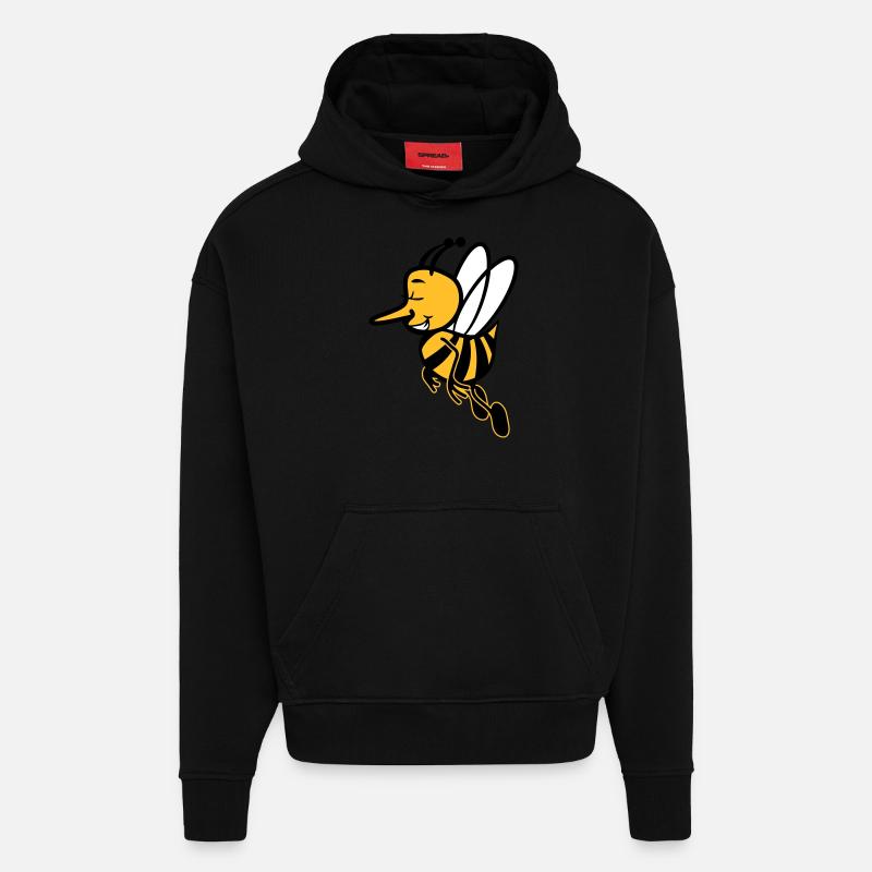 Sweet bombyle - Sweat à capuche bio épais oversize fabriqué en UE - SOLID BLACK