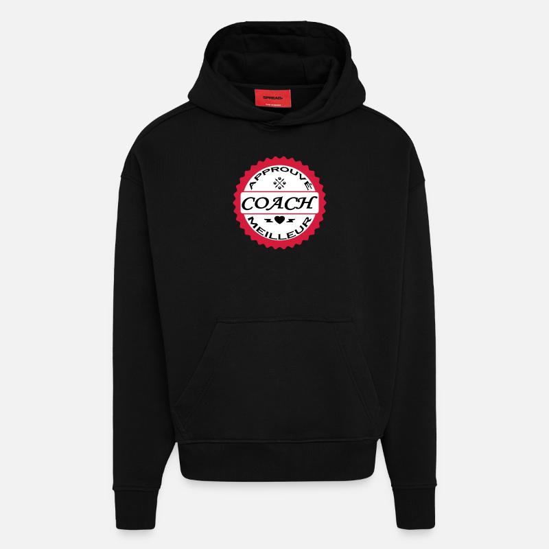 Bewährter bester COACH - Hoodie- made by SPREAD  - SOLID BLACK