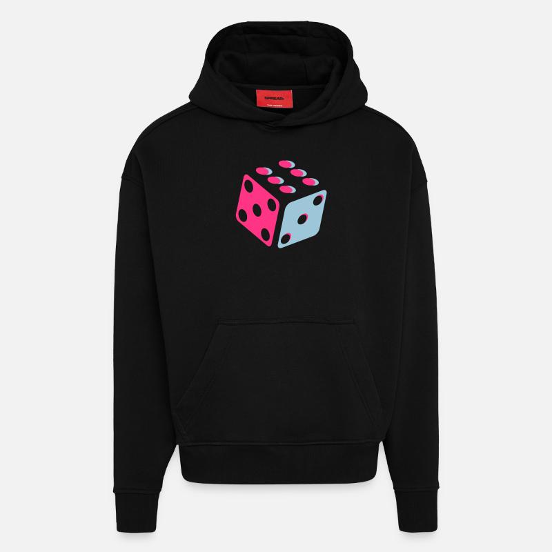 Dice - Dice - Sweat à capuche bio épais oversize fabriqué en UE - SOLID BLACK