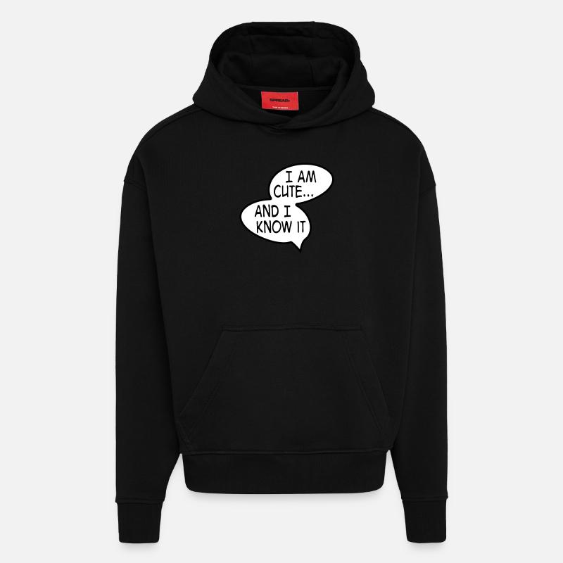 mignon - Sweat à capuche bio épais oversize fabriqué en UE - SOLID BLACK