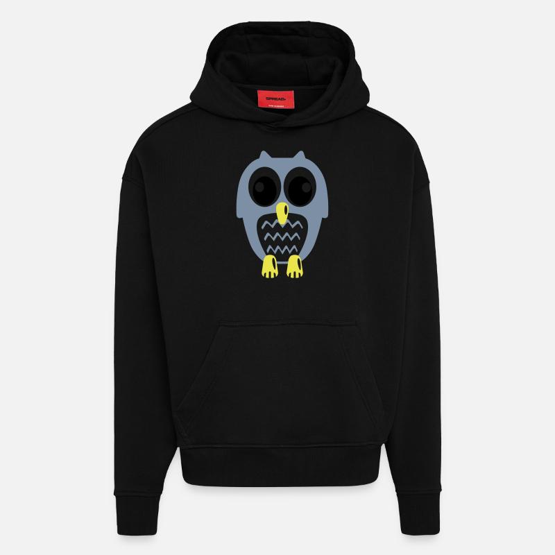 Süße Eule - Hoodie- made by SPREAD  - SOLID BLACK