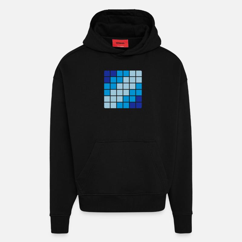 Modèle - Sweat à capuche bio épais oversize fabriqué en UE - SOLID BLACK