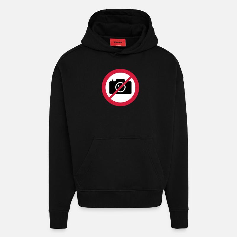 Verkehrszeichen Kamera - Hoodie- made by SPREAD  - SOLID BLACK