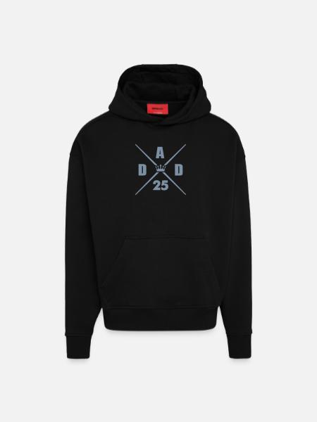 dad 25 daddy - Hoodie- made by SPREAD  - SOLID BLACK